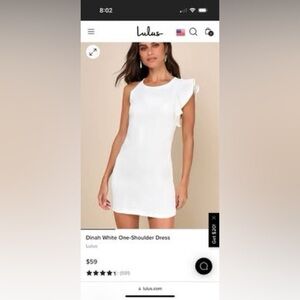 Lulus Dinah White One-Shoulder Dress